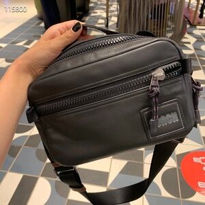 Coach Unisex Black Leather Crossbody 88308